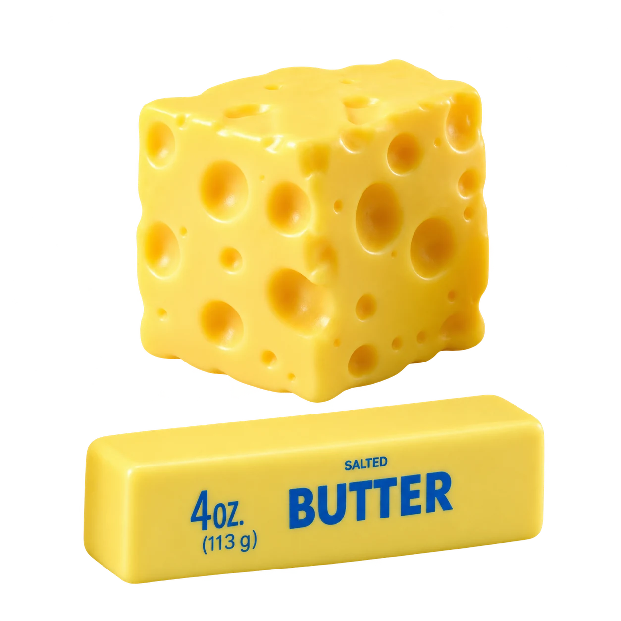 Butter & Cheese Squishy Duo — Complete product view