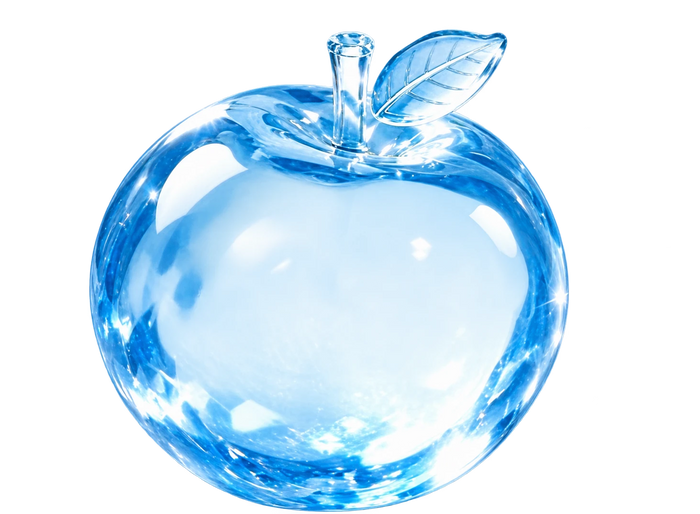Clear Blue Apple Squishy