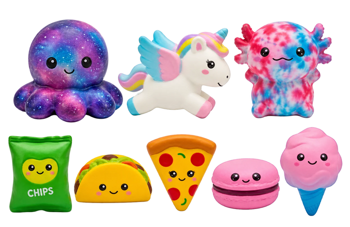 Mini Collectors Squishy Set — 8 mini pieces